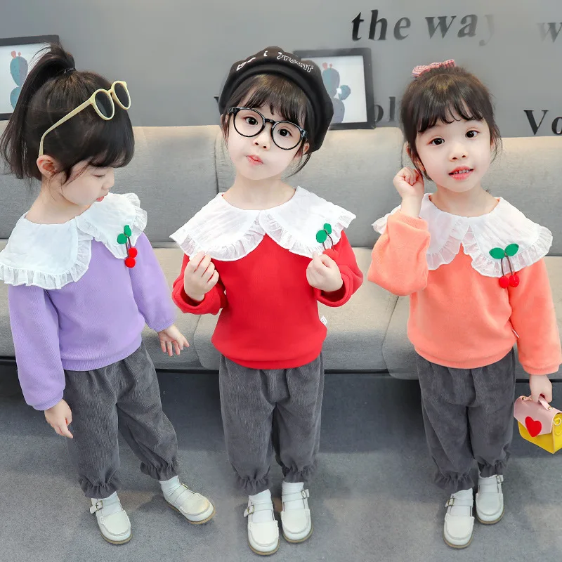 2020 Fete de Moda Toamna Costum Copil copii Copii Haine Multe, Inclusiv Top+Pantaloni 2 buc Per Set de Modele