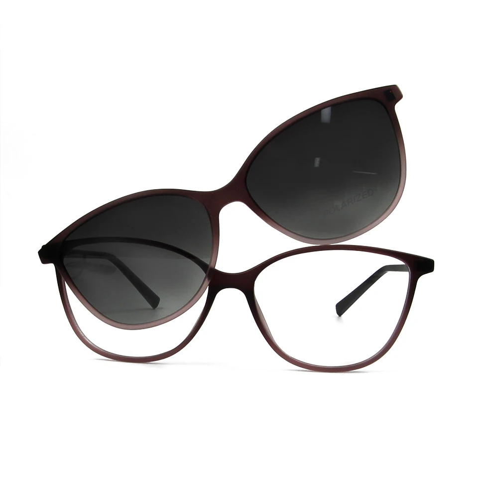 TR90 Roșu Ochi de Pisica Ochelari Cu Clip Magnetic Pe ochelari de Soare pentru Femei Polarizati Ochelari Miopie Trendy Ochelari Cadru Pentru Frumusete 53mm