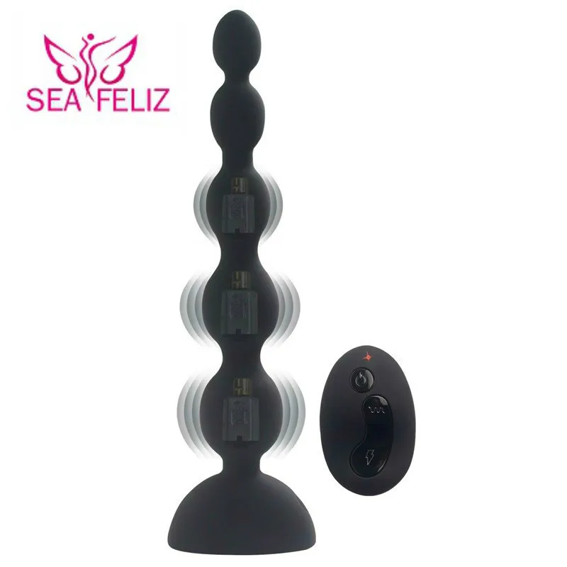 SEAFELIZ 3 trepte de 10 Modul Wireless de Control de la Distanță Vibrator Anal Margele Butt Plug Vibrator punctul G Prostata Jucarii Sexuale Dropshipping.