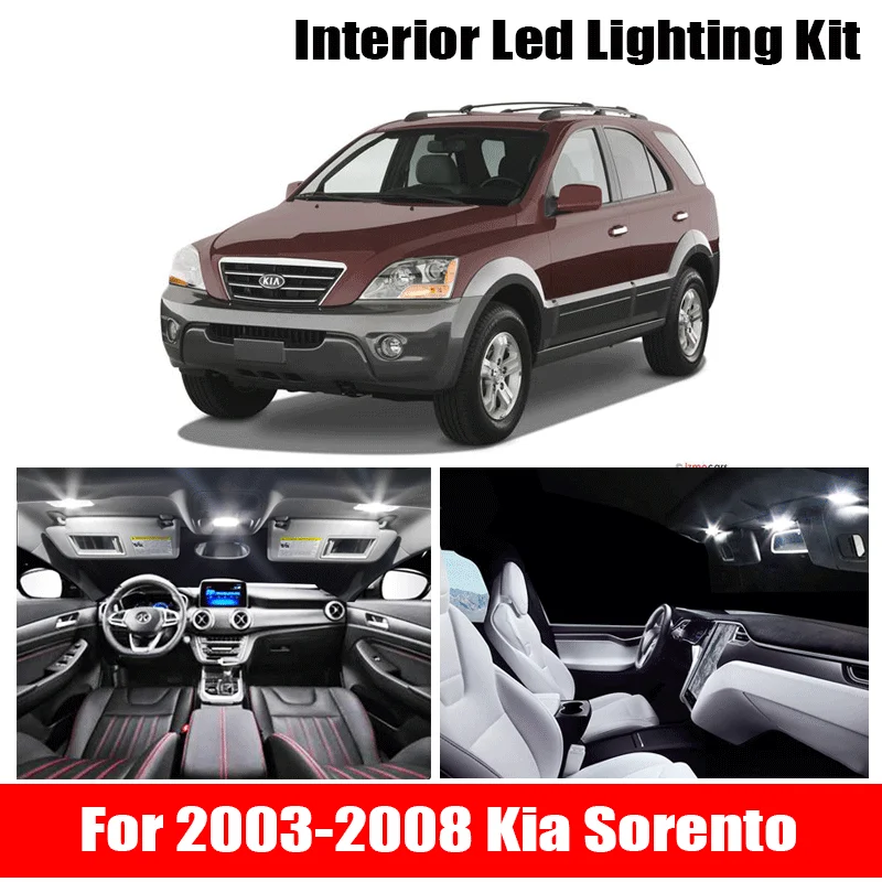 14X Alb Canbus led-uri Auto de interior lumini Pachet Kit pentru perioada 2003-2008 Kia Sorento led-uri de interior Dome Portbagaj lumini