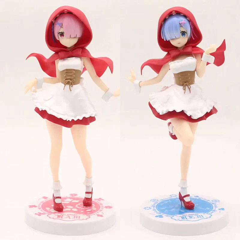 Anime Re:Viața într-o lume diferită de zero Rem Red Hood Ver. PVC figurina de Colectie Model Jucarii Papusa Cadouri
