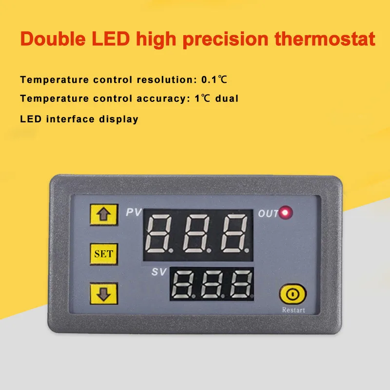 Display LED Termostat W3230 LED Termostat Digital de Control al Temperaturii DC 12V AC 110V 220V 20A Mini