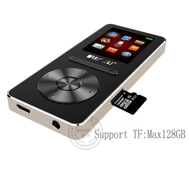 Noi Sosesc Ultrathin Original RUIZU X29 8gb MP3 Player Cu 1,8 Inch Ecran Juca 30 de ore,Cu FM,E-Book,Ceas,din aliaj de Aluminiu