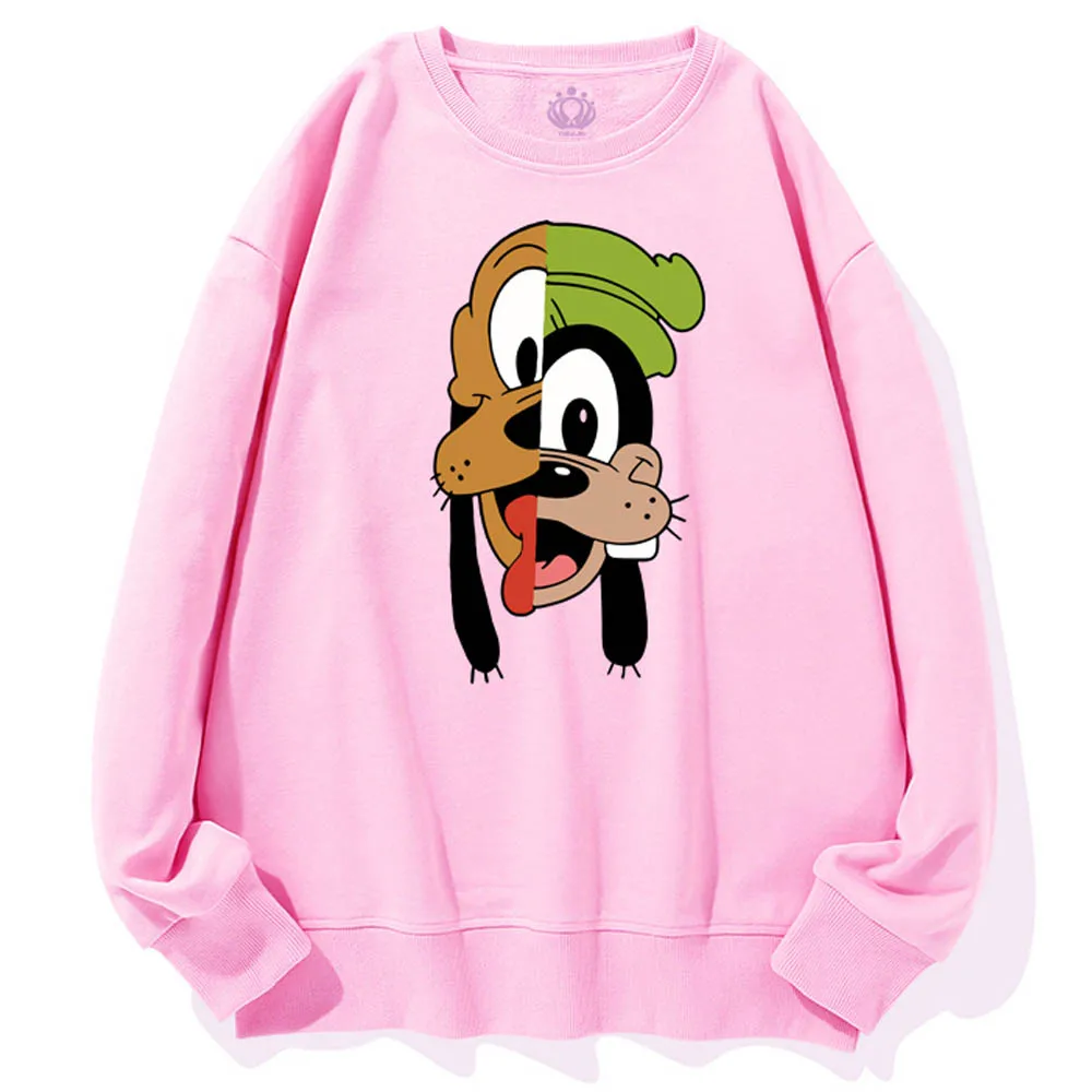 Disney Moda Chic Goofy, Pluto Câine Mickey Desene Animate De Imprimare Jumper Jachete O-Gât Unisex Femei Maneca Lunga Topuri Casual 9 Culori