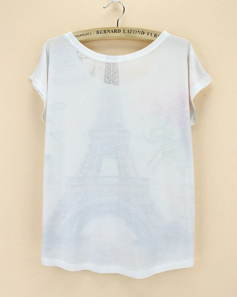 Imprimare de moda Turnul Eiffel t-shirt femei topuri teuri Paris celebrul symble vara haine de designer de modă plus dimensiune îmbrăcăminte de vânzare