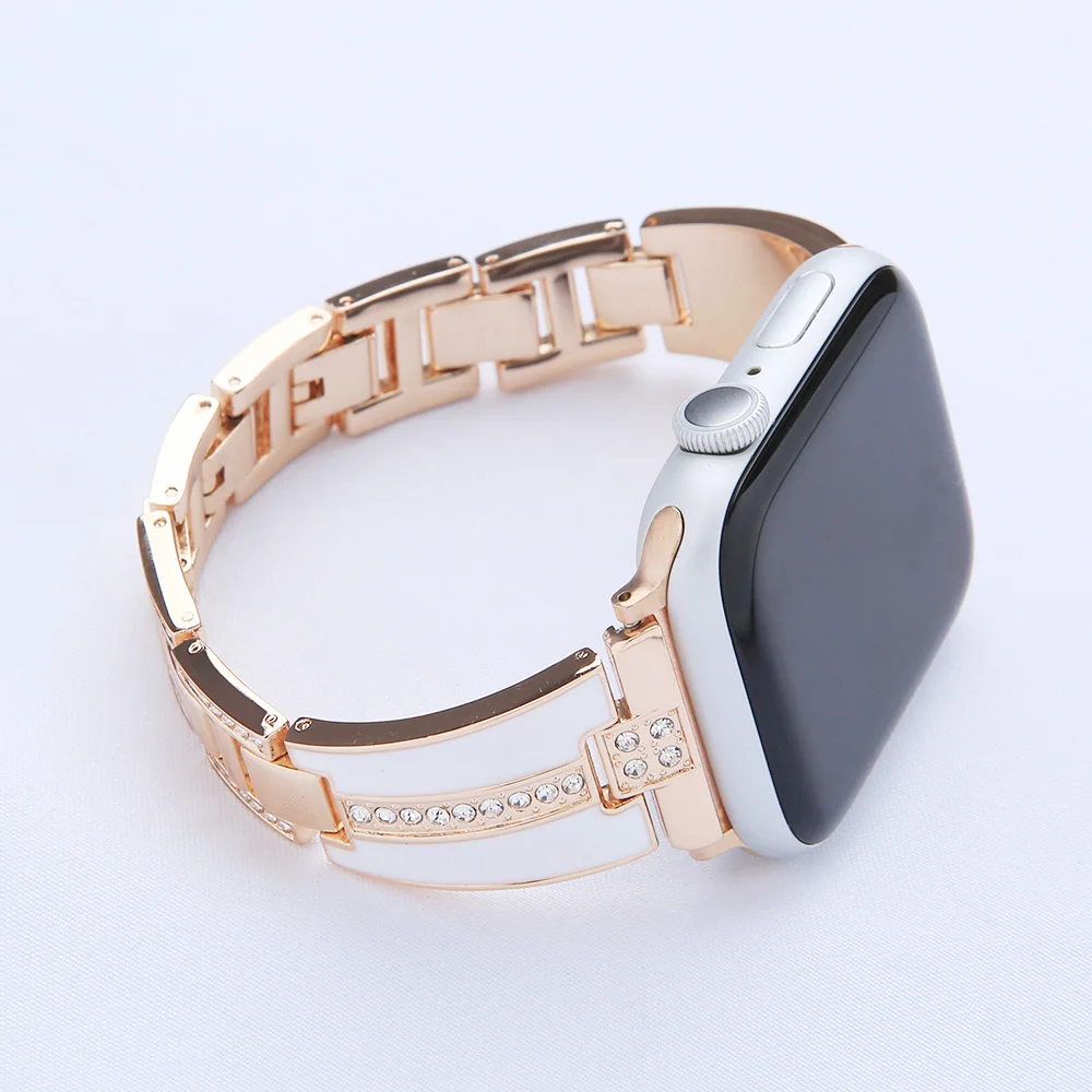 Nou Design pentru Femei Brățară cu Diamante pentru Apple Watch SE Trupă Seria 6 5 4 3 Curea de Metal 40mm 44mm 38mm 42mm pentru iWatch Centura