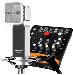 Takstar PC-K700 înregistrare microfon + ICON upod pro placa de sunet cu ISK audio cabluri pentru Internet, karaoke, personal de înregistrare