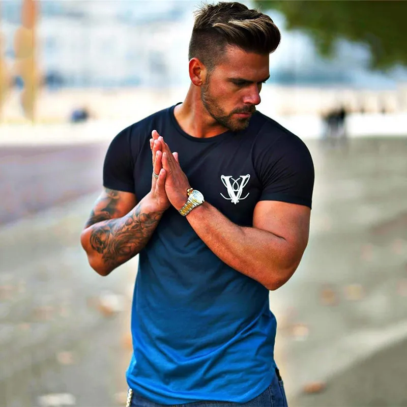 2019 Nou Brand de Îmbrăcăminte, Săli de sport Strâns Bumbac T-shirt Mens Fitness T-shirt Homme Săli de sport Tricou Barbati Fitness Vara Tricouri Topuri