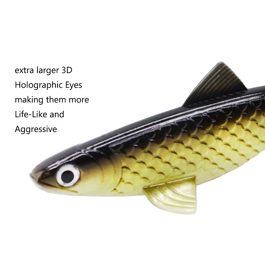 30g/160mm Plastic Moale Momeli de Pescuit Worm Ochii 3D T-Coada Artificiala silicon de Mare momeala de Pescuit Știucă Mare de Cauciuc Momeala Păstrăv