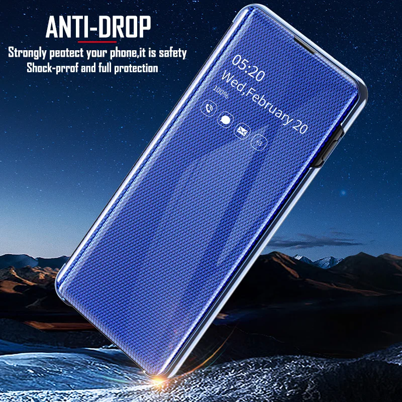 Smart Mirror Caz Flip Pentru Samsung Galaxy Nota 10 Pro S9 S10 Plus S10E Note9 8 A10 A20e A40 A50 A30 A70 A750 A20S Coperta Originală