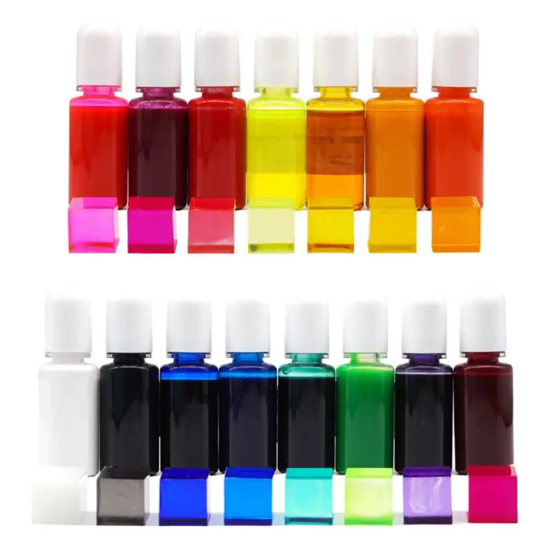 15 Culori Epoxidice Pigment UV Rasina de Colorat Colorant Lichid Colorant Sclipici Umpluturi Bijuterii lucrate Manual Face Meserii DIY