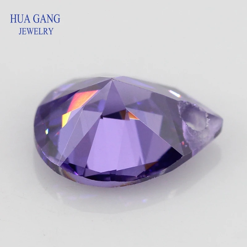 Singură Gaură AAAAA Forma de Para Genial Violet Cubic Zirconia Piatră Pentru a Face Bijuterii 4x6~15x20mm de Înaltă Calitate Margele CZ