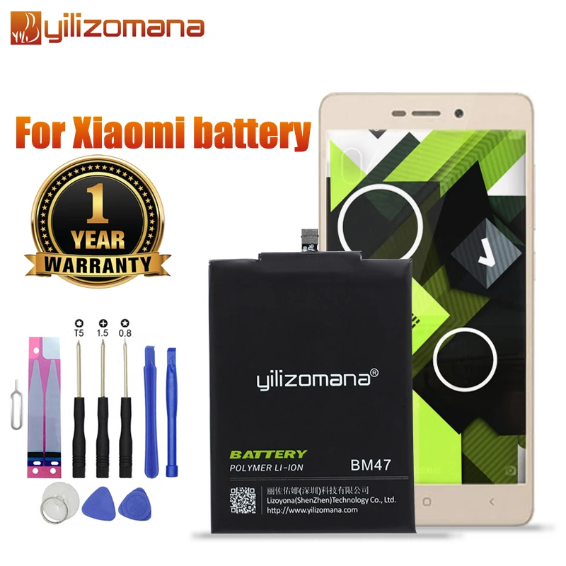 YILIZOMANA Original Bateria Telefonului BM45 BM46 BM47 BN41 BN43 Pentru Xiaomi Redmi 4X 3 3X 3 Pro Nota 3 3Pro Nota 4 Nota 2 Bateria