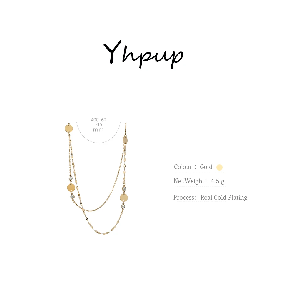 Yhpup Moda Napolitana Guler Stras Lanț Colier pentru Femei coreeană de Moda Multi-strat de Metal de Aur Colier Bijoux Femme 2020