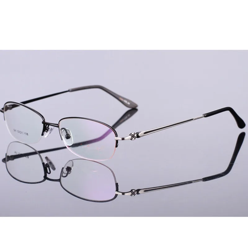 De înaltă calitate de Metal Femei ochelari de citit jumătate-rim lectură ochelari anti-orbire Presbyopic ochelari rosu roz +50 la +600