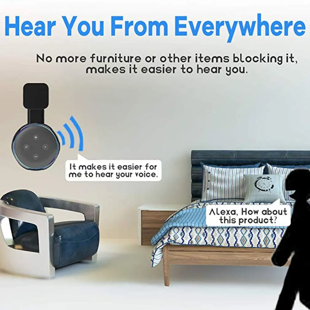 Priza de Perete Suport de Montare Pentru Echo Dot 3 Suportului de muzică Acasă, vorbitor de Montare Voce Asistent În Bucătărie Dormitor Audio Portabil Stand
