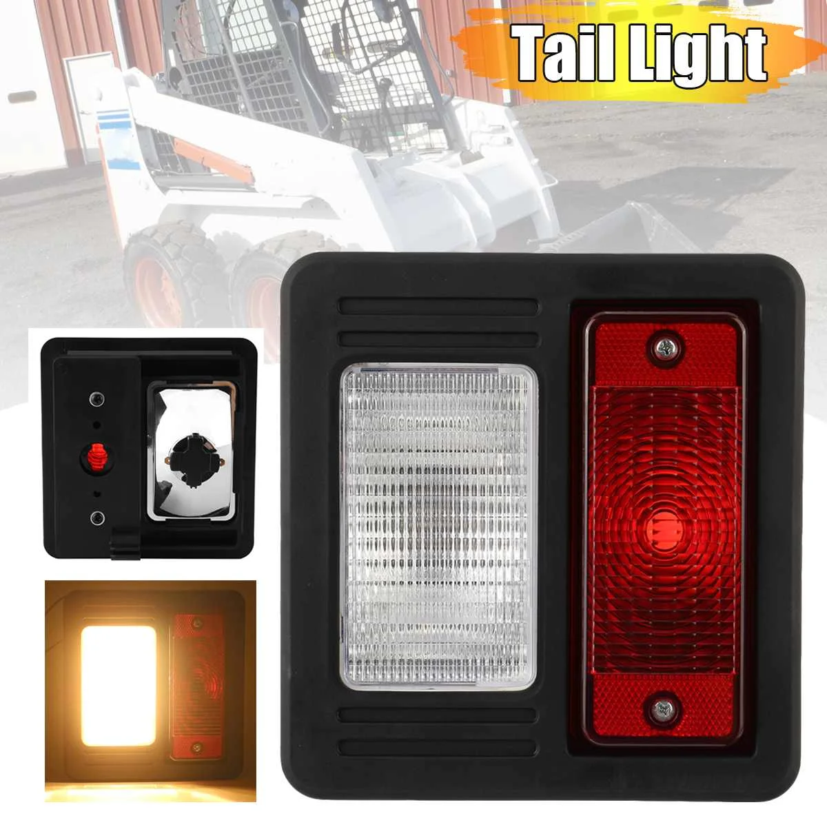 1/2 buc Încărcător optic spate pentru Bobcat 763 de Semnalizare Portieră Spate Lumini Lampa Indicator Amber Reverse Stop Skid Steer