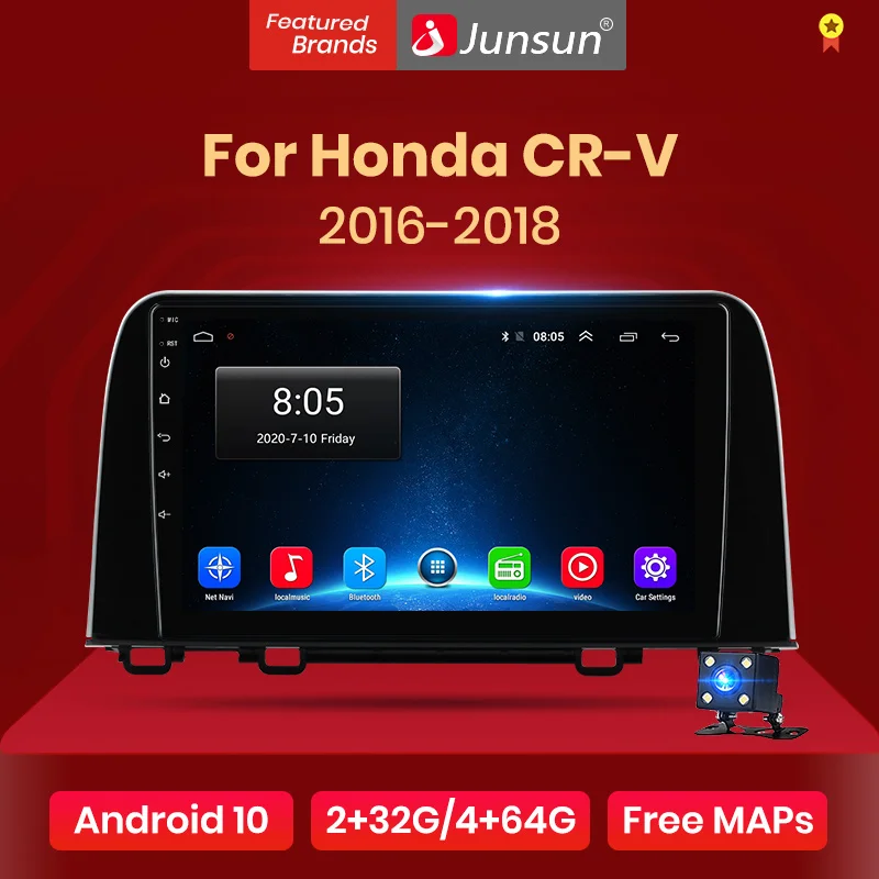 Junsun V1 Android 10.0 DSP CarPlay Radio Auto Video Multimedia Player Auto Stereo GPS Pentru Honda CRV CR-V 5 2016-2018 2 din dvd