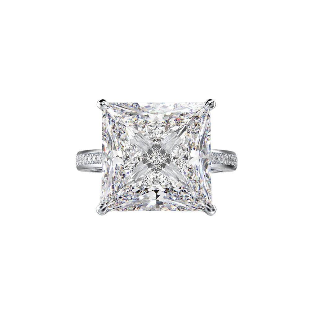 Wong Ploaie De Argint 925 Metri Moissanite Diamante Piatră Prețioasă De Logodna Cuplu De Nunta Inele De Bijuterii En-Gros Dimensiune 5-12