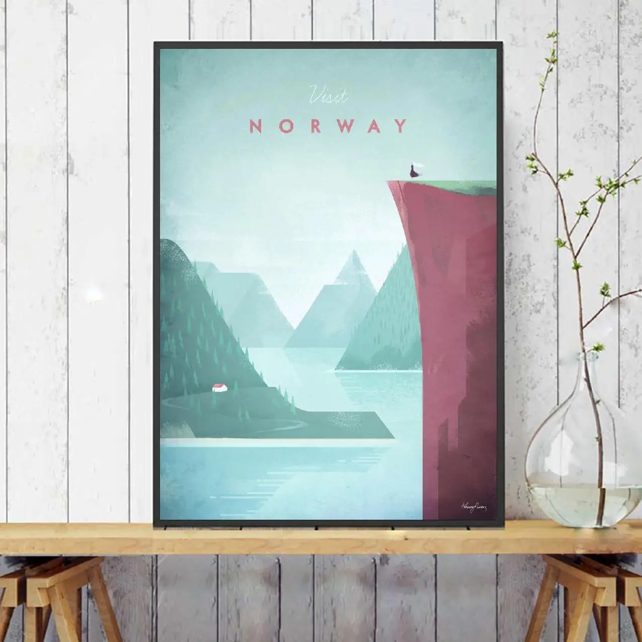 Norvegia Minimalist Călătorie Panza Pictura Arta De Imprimare Poster De Perete Imagine Minimalist Modern, Dormitor, Camera De Zi De Decorare