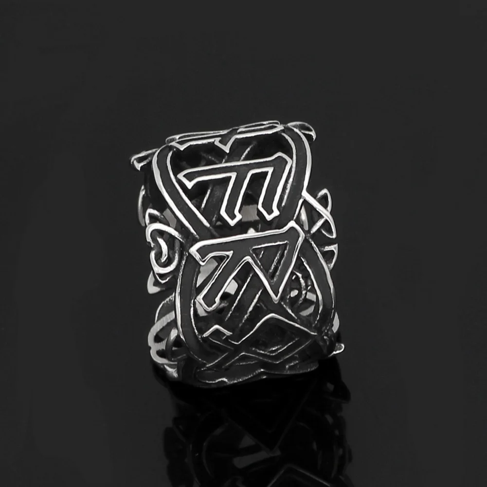 Oamenii 316L din oțel inoxidabil nordici Viking amuleta rune păgâne inel cu sac de cadouri