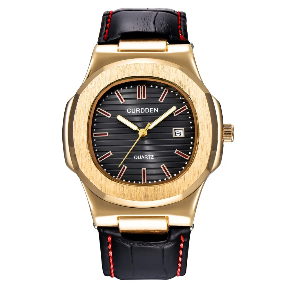 CURDDEN Mens Watch Top Brand de Lux Cuarț Ceas Calendar Militară din Piele Ceas Barbati Sport Ceasuri Relogio Masculino Relojes