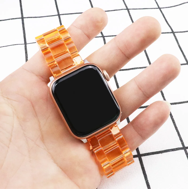 Rășină transparentă Curea de Ceas Pentru Apple Watch SE Banda 40mm 44mm Bratara Watchband pentru iwatch 38mm 42mm serie SE 6 5 4 3 2 1