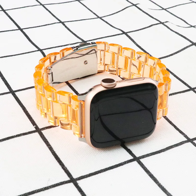 Rășină transparentă Curea de Ceas Pentru Apple Watch SE Banda 40mm 44mm Bratara Watchband pentru iwatch 38mm 42mm serie SE 6 5 4 3 2 1