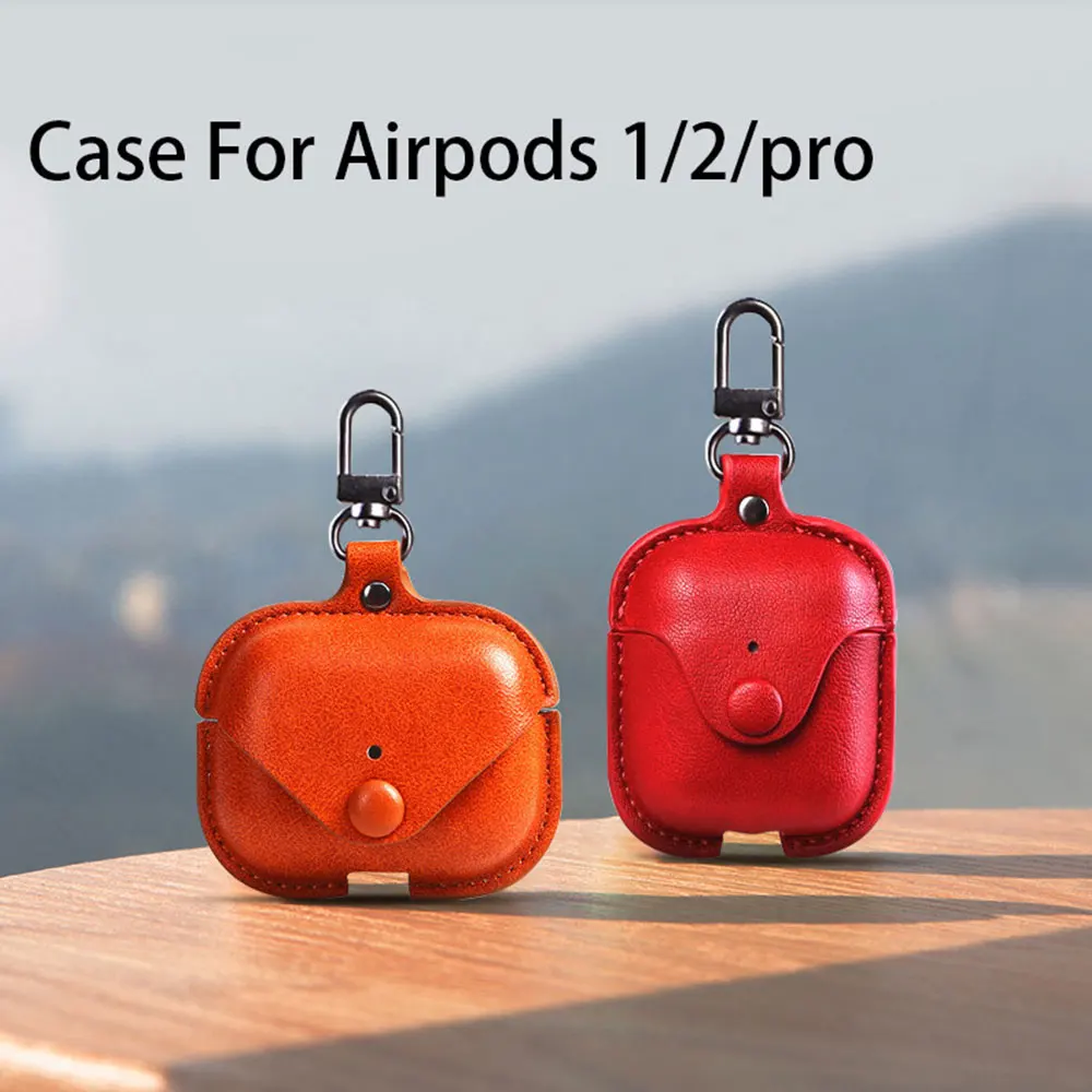 De Lux Caz Moale Pentru Airpods Pro 3 De Lux Din Piele De Caz Pentru AirPods Pro 2 1 Cască Neagră Acoperă Pentru Apple Căști Cu Cârlig