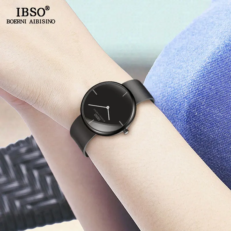 IBSO Brand de Lux Mens Watch sex Masculin Curea Silicon Cuarț Ceasuri de Înaltă Calitate de Om Convex Design Sport Ceas de mână