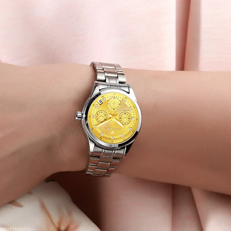 Comerțul exterior fierbinte de vânzare de moda pentru femei ceasuri mecanice cu calendar rezistent la apa Automatic Self-Wind doamnelor ceas pentru femei cadouri
