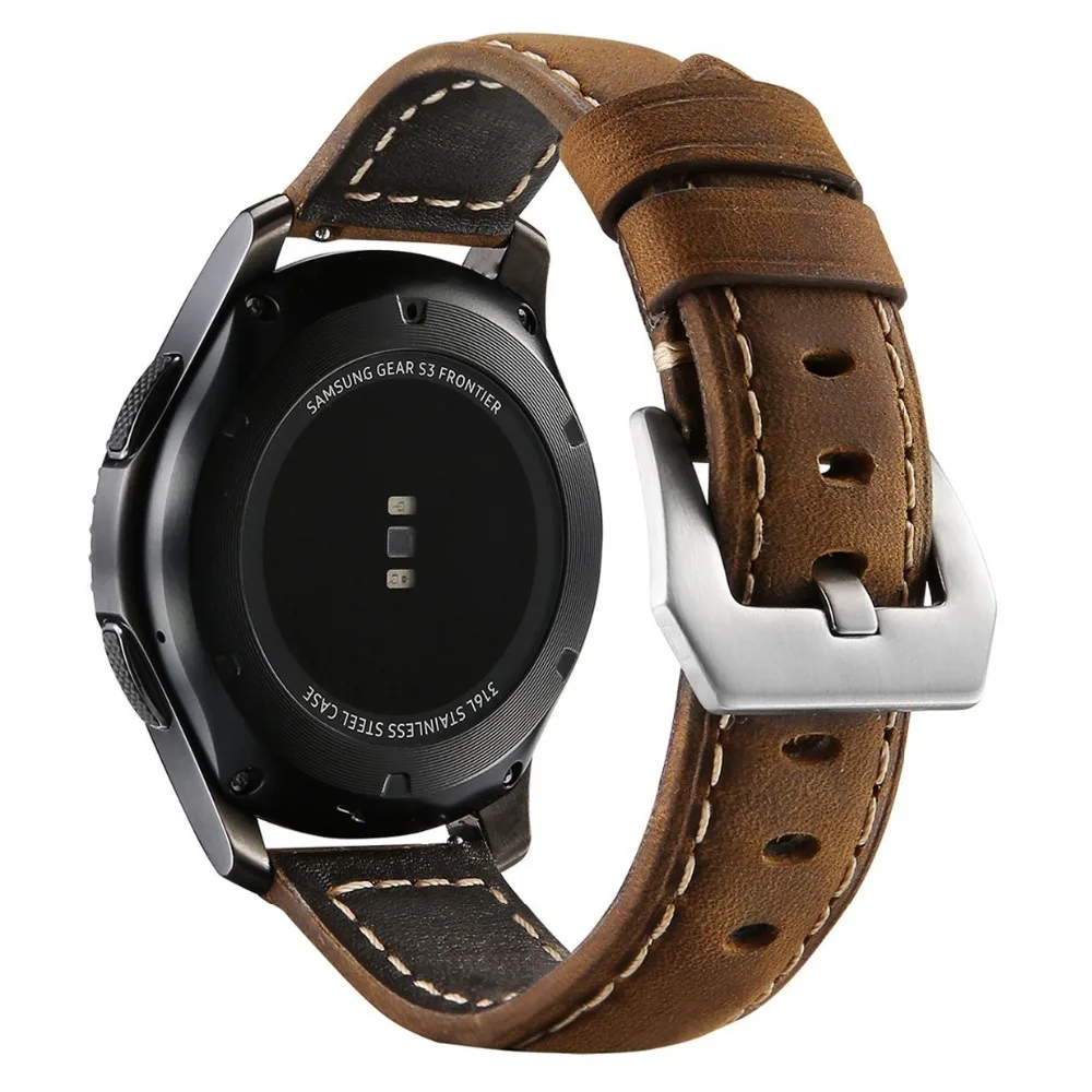 Bandă de piele pentru Samsung Galaxy watch 46mm curea de Viteze s3 Frontieră band bratara 22mm Huawei watch GT curea Gear S 3 Classic 46
