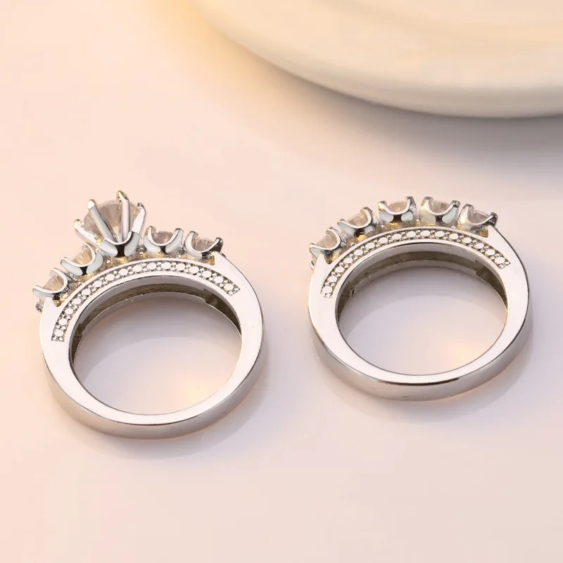 S925 Feliuta Naturale Moissanite Set Inel Bine Bizuteria Diamant Anillos Nunta Brand Seturi de 925 Bijuterii pentru Femei Bizuteria Inele