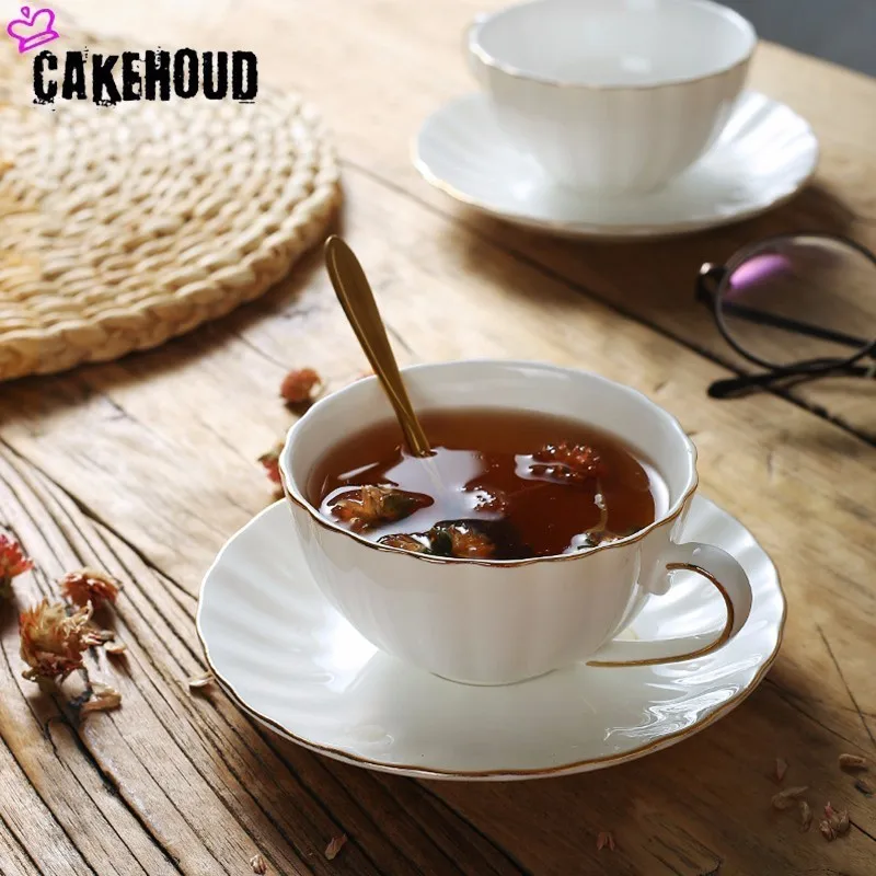 CAKEHOUD European de acasă bone china simplă ceașcă de cafea farfurie set ceai din ceramica ceasca de cafea ceasca de ceai după-amiază engleză ceașcă de cafea