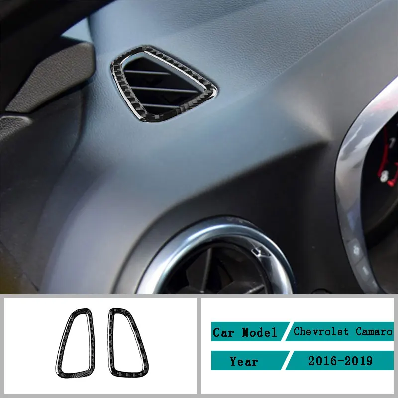 Fibra De Carbon Accesorii Auto Interior Tablou De Bord Panoul De Evacuare A Aerului Capac De Protecție Trim Autocolante Pentru Chevrolet Camaro 2016-2019