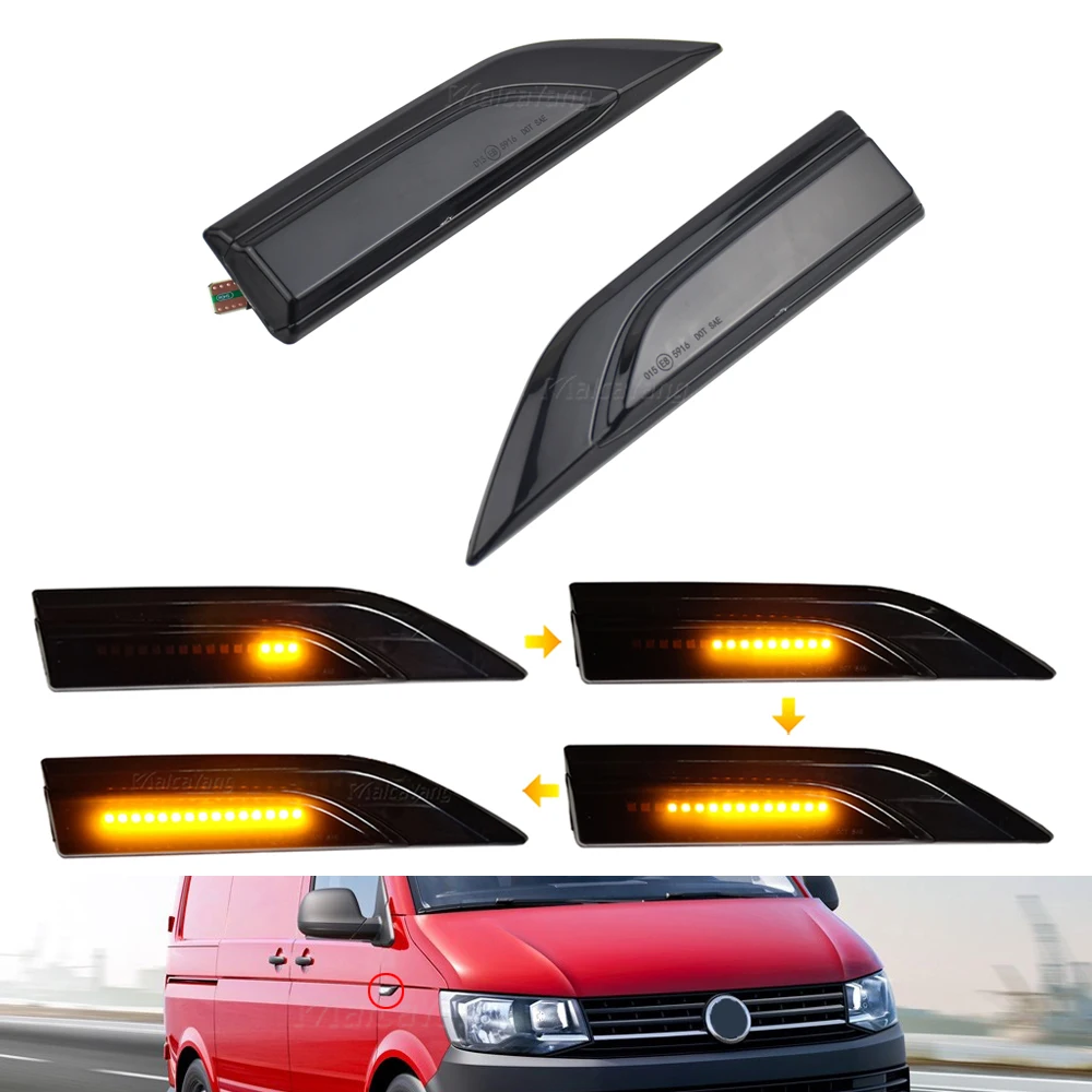 LED-uri dinamice de poziție Laterale Lumina de Semnalizare Pentru VW Transporter T6 Multivan Caddy MK4 2016-2019 Secvențială Indicator de Semnalizare