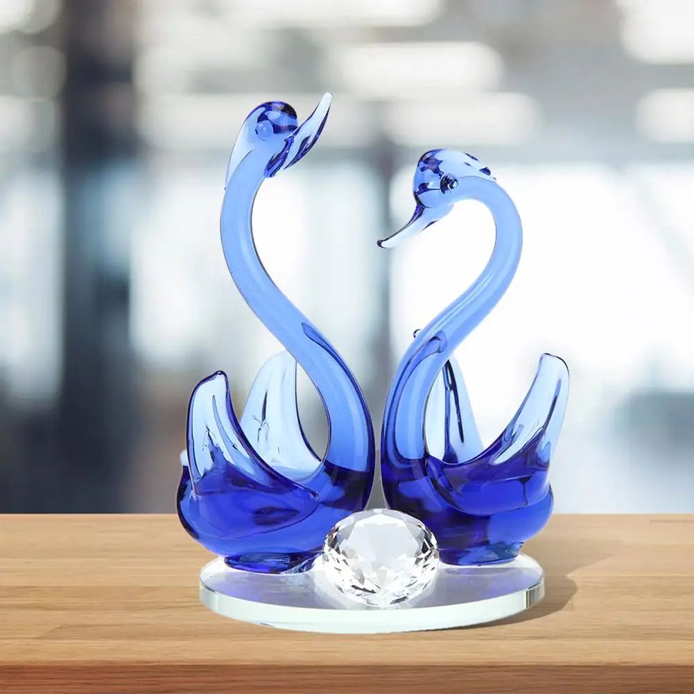Figurine de Cristal Swan Diamante Colorate, Simple Ornamente Acasă Decorare Auto elemente de Recuzită DIY Romantic Manual de Arte Cadouri