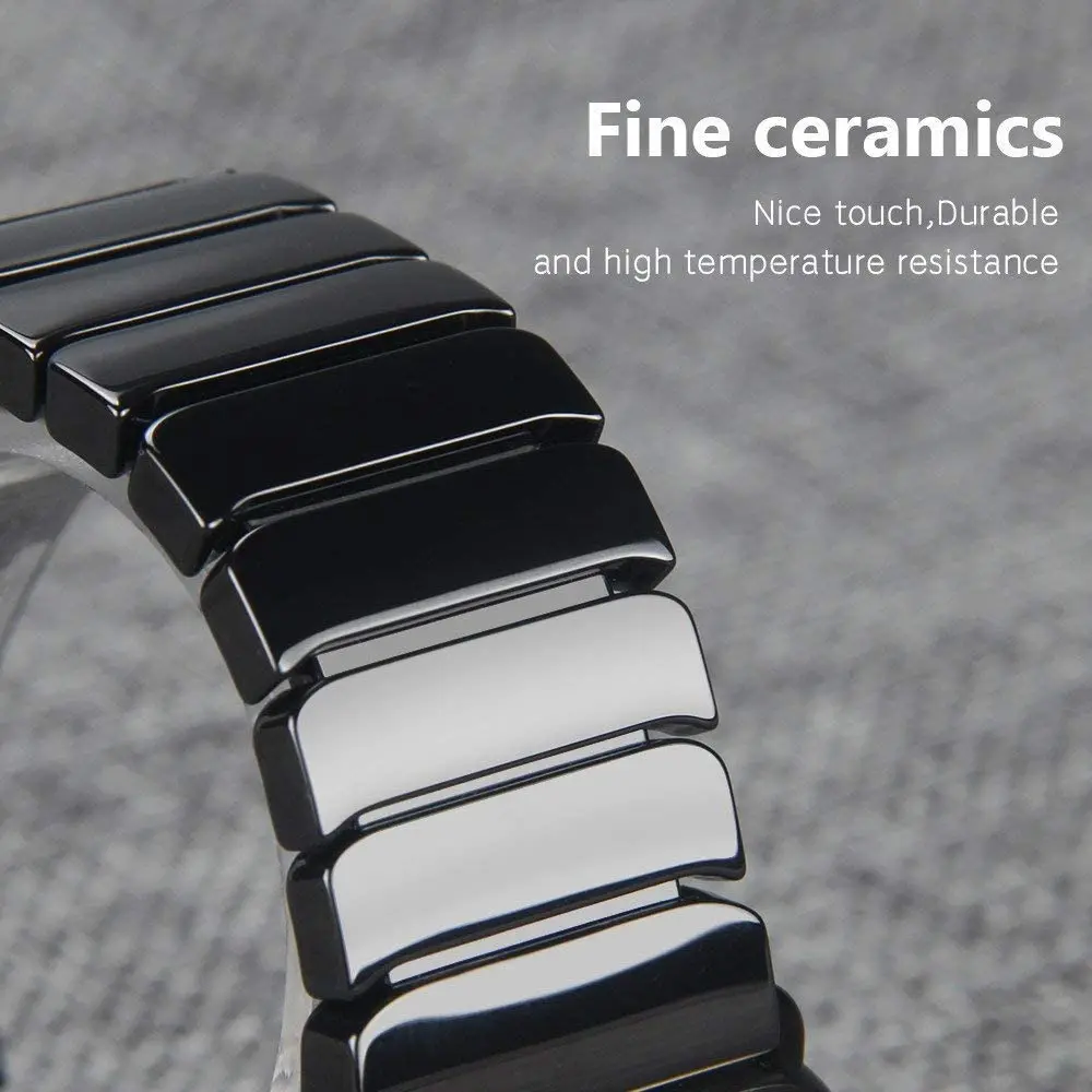 Ceramică de lux Curea pentru Samsung Galaxy Watch3 45mm 41mm Banda 20mm 22mm Afaceri de Înlocuire Brățară pentru Active 2 40mm 44mm