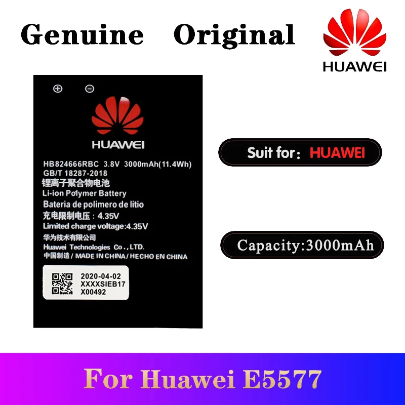 5pcs/lot Original, Baterie HB824666RBC Pentru Huawei E5577 E5577Bs-937 E5577s-321 Router WIFI Telefon Mobil Batteria 3000mAh