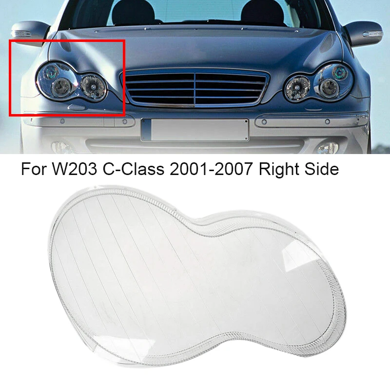 Mașina din Față Faruri Obiectiv Clar Abajur Shell Acoperire pentru Mercedes-Benz fabricate intre 2001-2007 W203 C-Class 180 200 230 260 280