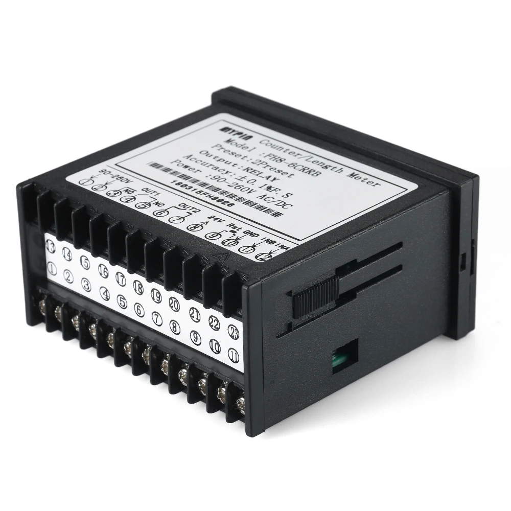 Multi-funcțional Dual LED Display cu 6 cifre Contor Digital 90~265V AC/DC Lungime Metru cu 2 Releu de Ieșire și Pulsul PNP NPN