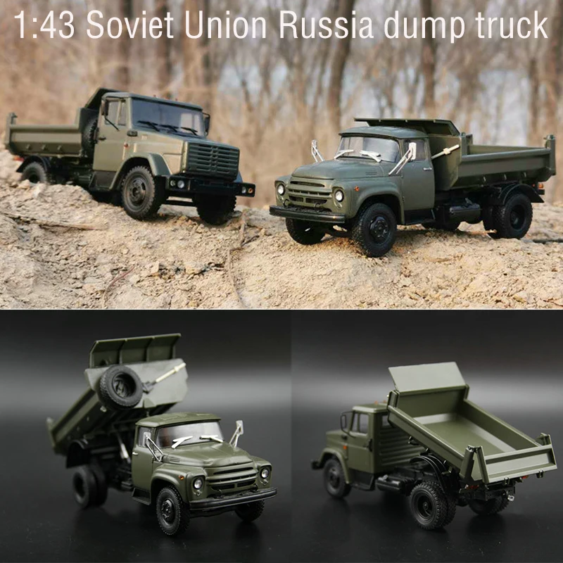 1:43 S Uniunii Sovietice, Rusia Camion Zi basculantă Aliaj model de masina Static produs finit