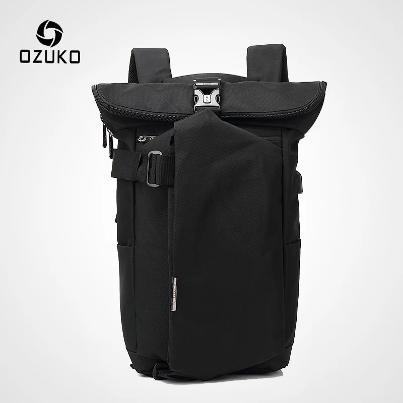 OZUKO Sus 2020 Moda Rucsac pentru Adolescent Bărbați 15.6 inch Laptop Oxford Travel Rucsac Școală Casual Genti de voiaj USB Mochila