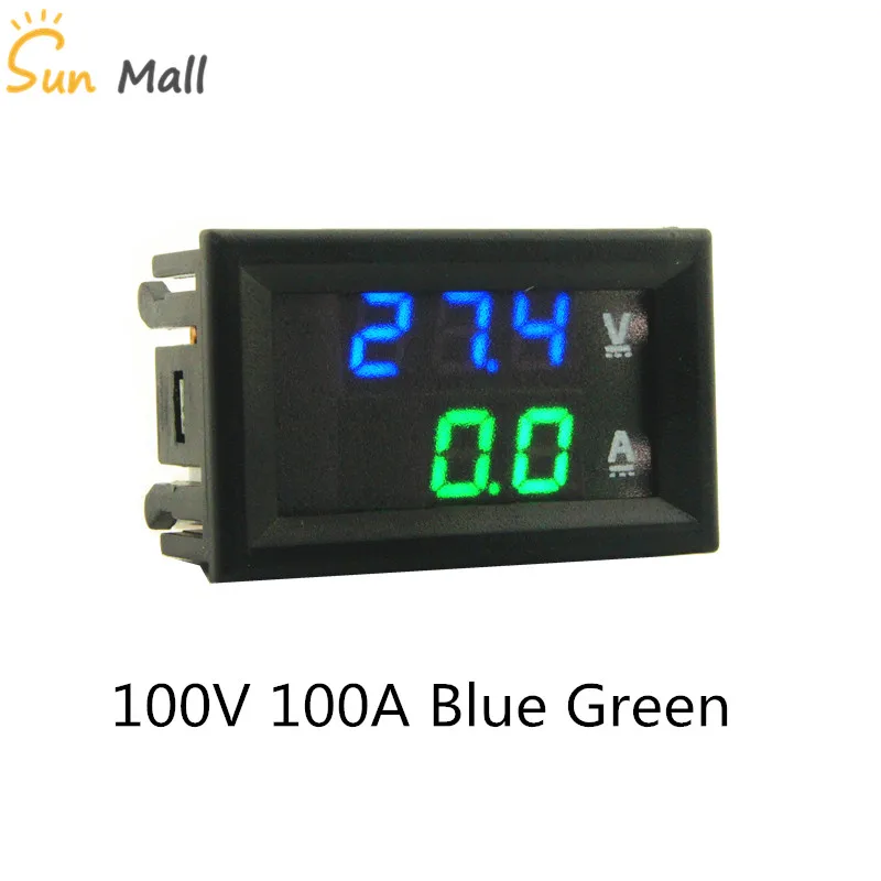 DC 100V 100A Albastru Verde Mini 0.28 inch Digital cu LED-uri Voltmetru, Ampermetru Volt Amper Metru Ampermetri Indicator de Tensiune Tester