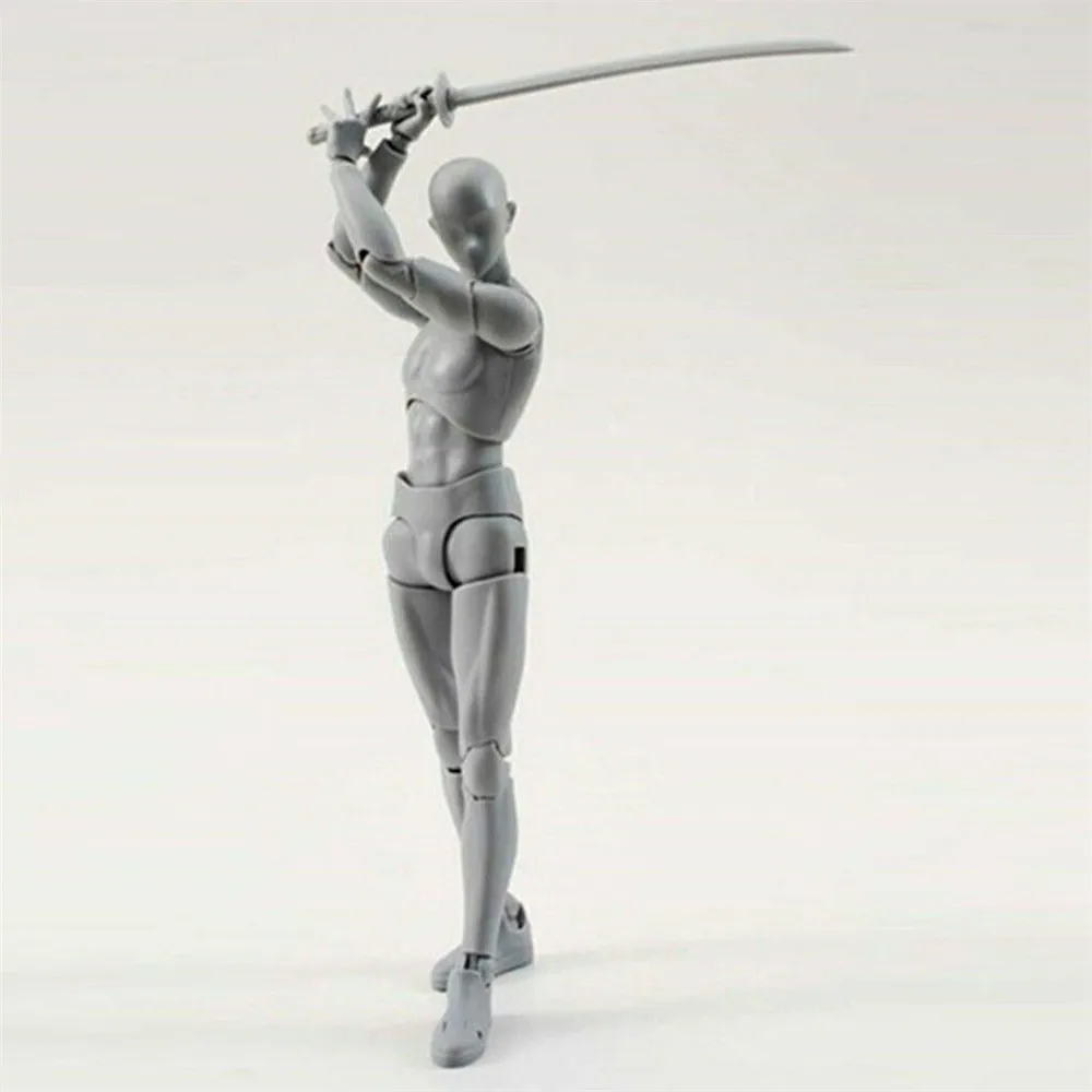 2.0 de sex Masculin/de sex Feminin Corpul Kun Papusa PVC Corp-Chan DX Joc de Acțiune Art Figura Model de Desen pentru SHF Figurine Miniaturi Gri Set de Jucărie