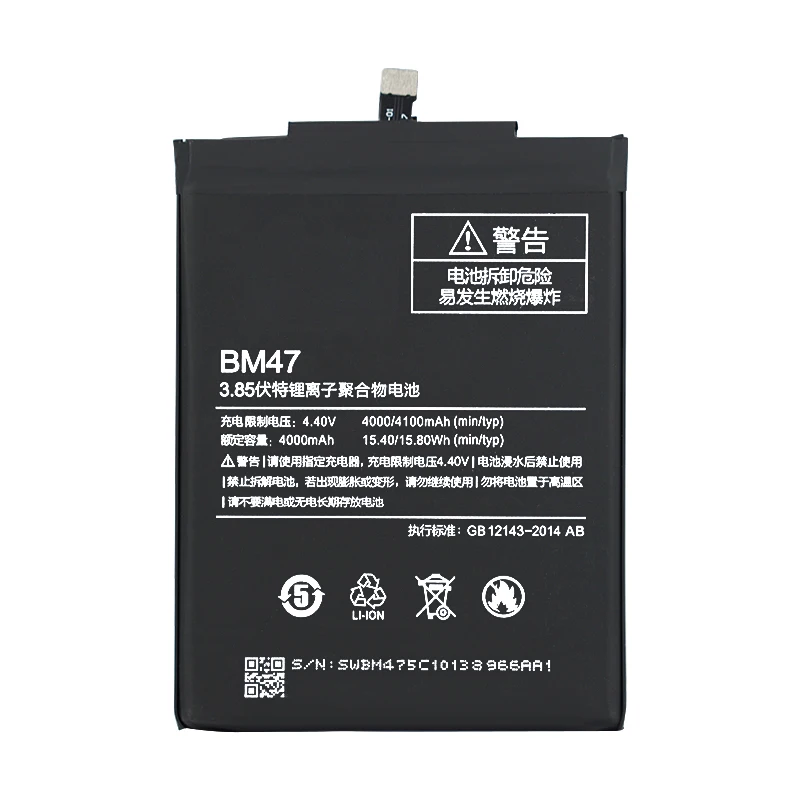 Original BM47 Acumulator de schimb Pentru Xiaomi Redmi 3 3 3X 4X Redmi3 Pro Redrice Autentic Baterii de Telefon 4100mAh