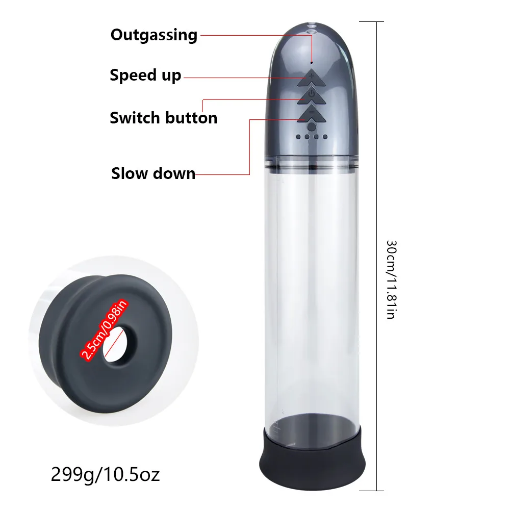 Electric Penis Pump Pompă de Vid pentru Bărbați Jucarii Sexuale pentru Adulți Extender Penis Extindere Întârziere de Durată Antrenor de sex Masculin Masturbator