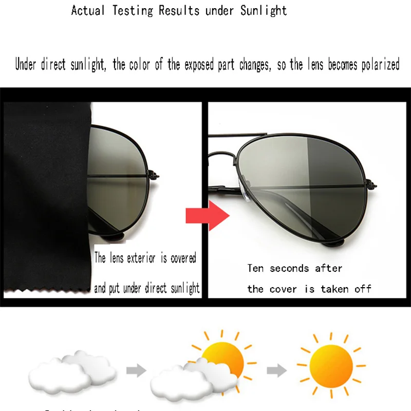 Clasic de Conducere Fotocromatică Bărbați ochelari de Soare Polarizat Cameleon Decolorarea ochelari de Soare pentru Femei Anti-orbire Ochelari