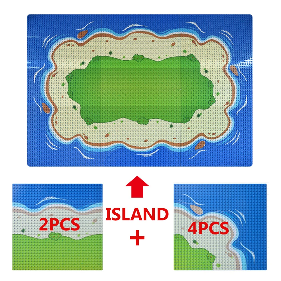 Militar Insula Plăci de Bază 32*32 puncte placa de bază Placa de Caramizi Clasice Blocuri Piese Compatibile Oraș Cifre