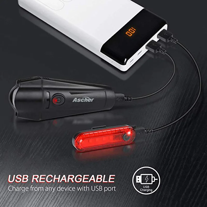 15000 Lumeni T6 LED Biciclete Lumina Impermeabil USB Reîncărcabilă LED pentru Lumini de Biciclete cu iluminare din Spate